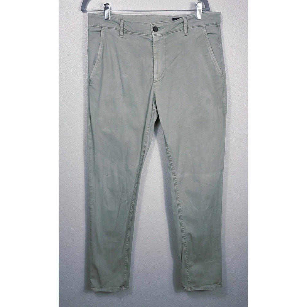AG Adriano Goldschmied Mens Slim Chino Pants 34R Sage Green Stretch Casual
